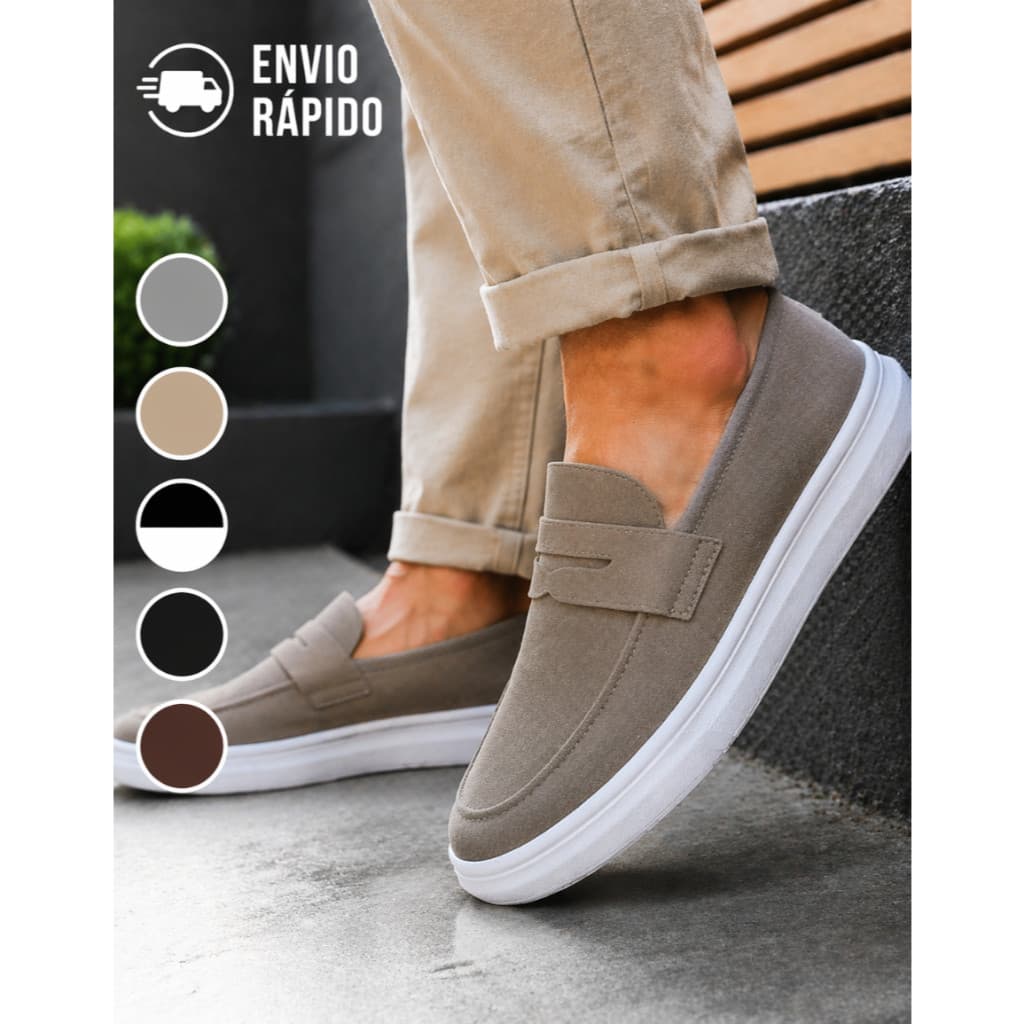 Sapato Oxford Masculino Mocassim Brogue Premium Casual Social Confortável Leve Sem Cadarço Tr