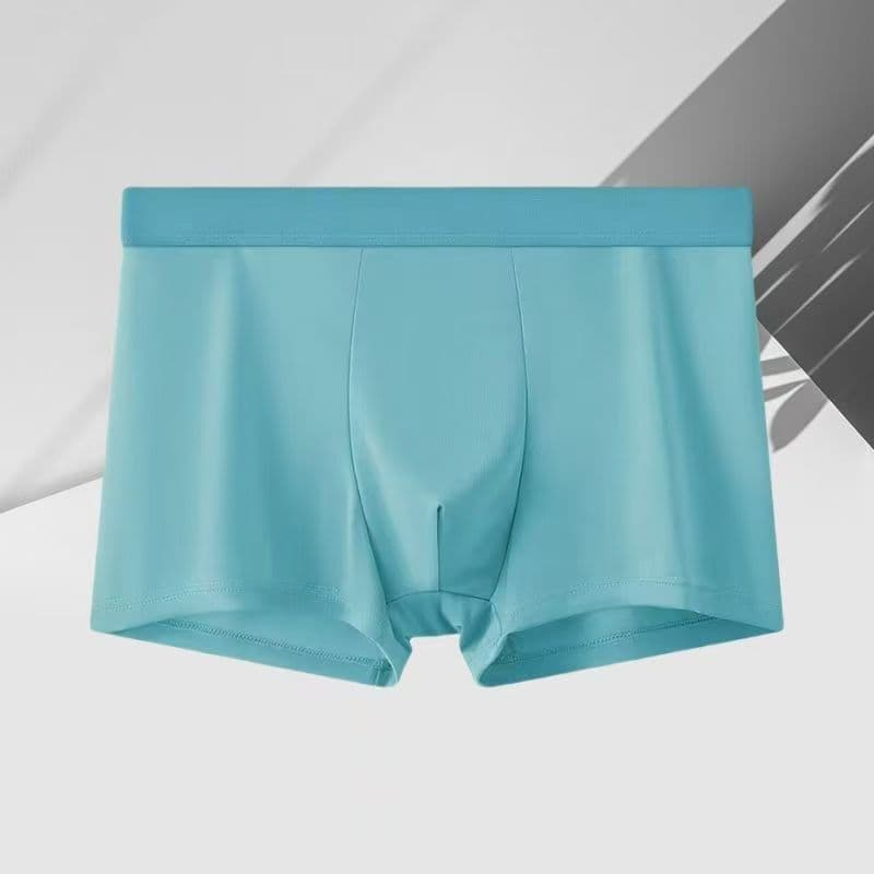 Cuecas boxer masculinas, cuecas de seda gelada para meninos, shorts soltos de tamanho grande, cuecas de verão.