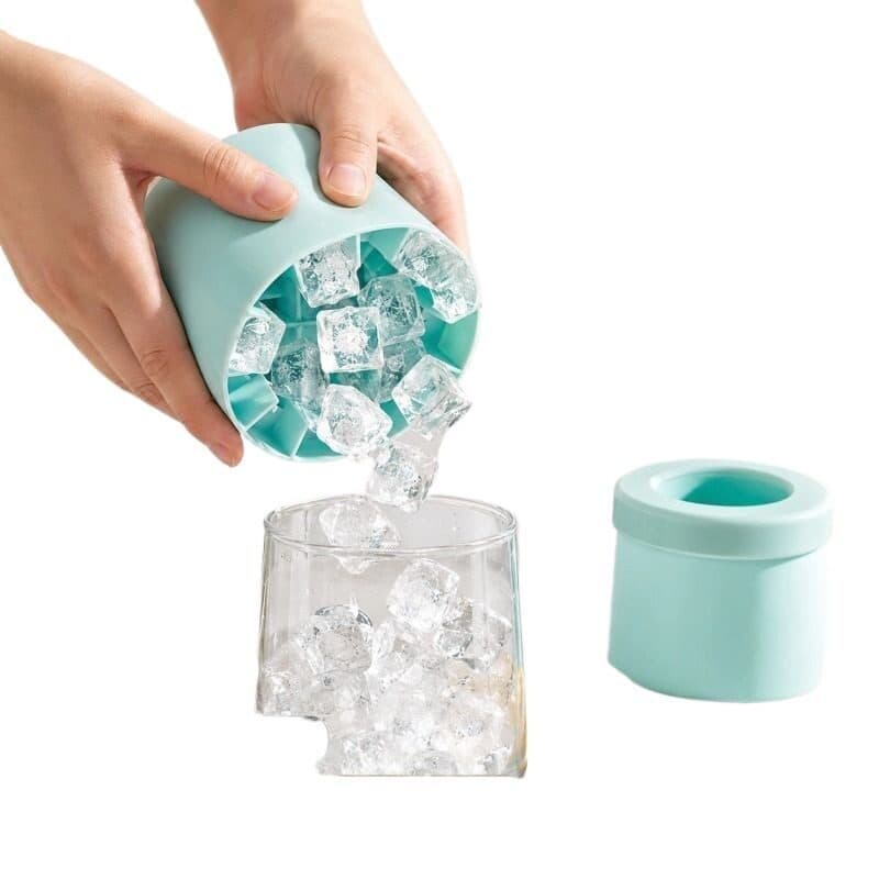 🔥 Em Silicone 🔥 VENDA QUENTE Forma De Gelo Compacto Congelador Rápido Modelador De Gelo , Molde De Cubo Bandeja , Copo