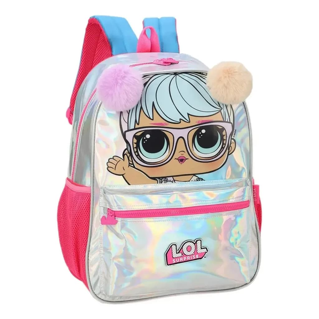 Mochila Escolar Infantil Costas Lol Holográfica Luxcel