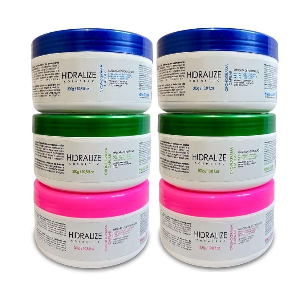 Kit 2 Cronogramas Capilar Completo Hidralize 3 Em 1