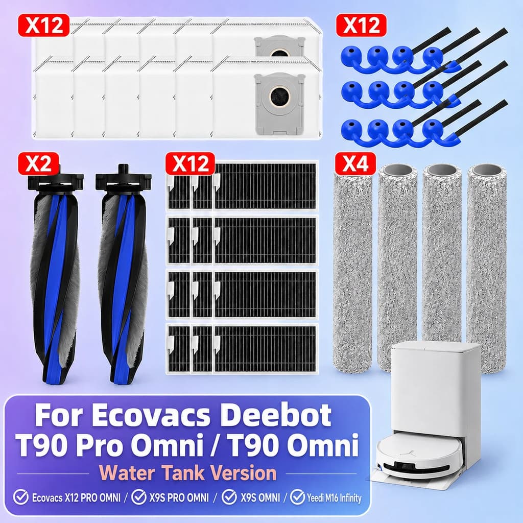 Para Ecovacs T90 Pro Omni/T90 (Tanque De Água) , X12 X9S , Yeedi M16 Filtro De Escova Infinito