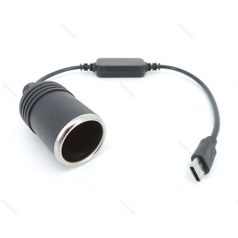 Usb C Tipo 5V A 12V Tomada De Isqueiro Do Carro Conversor Fêmea Cabo Adaptador De Alimentação Para Isqueiros Aspirador B