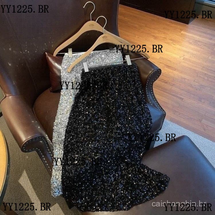 MISS.YE Saia com corte reto de cintura alta e elegante com aspecto mais fino