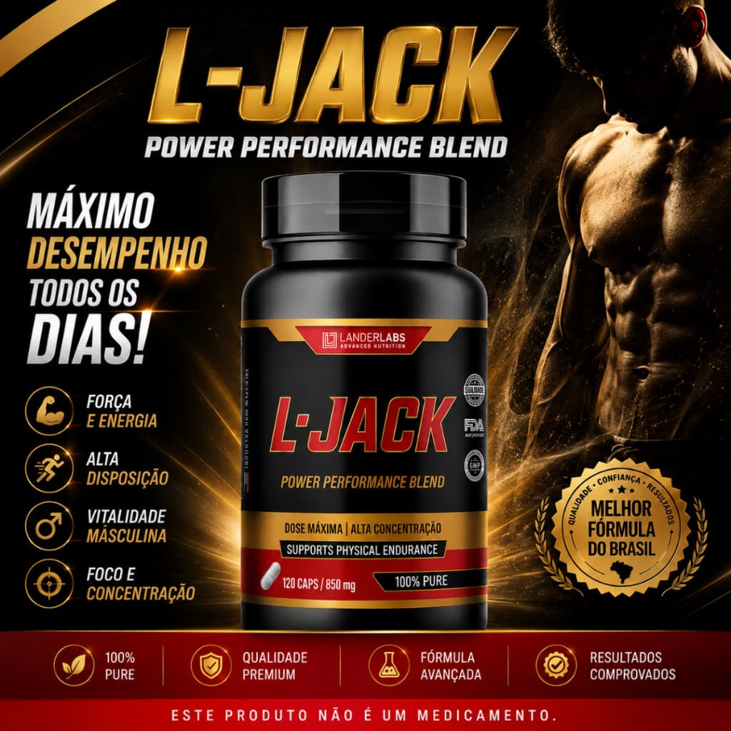 Super Testo L-Jack Pré Treino Energia B12 Magnésio Coenzima q10 Taurina