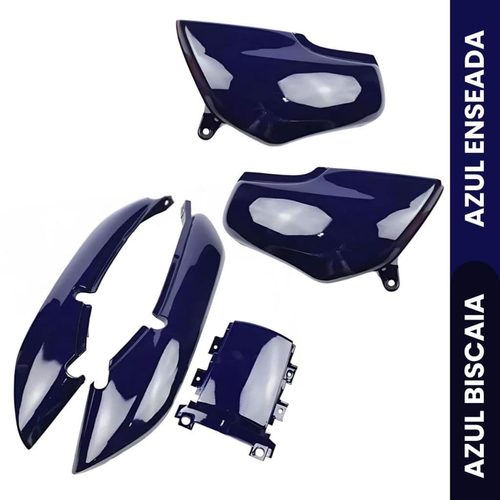 Kit carenagem traseira para CG Titan 125 1995 a 1999 azul Enseada/Biscaia com rabeta e tampas