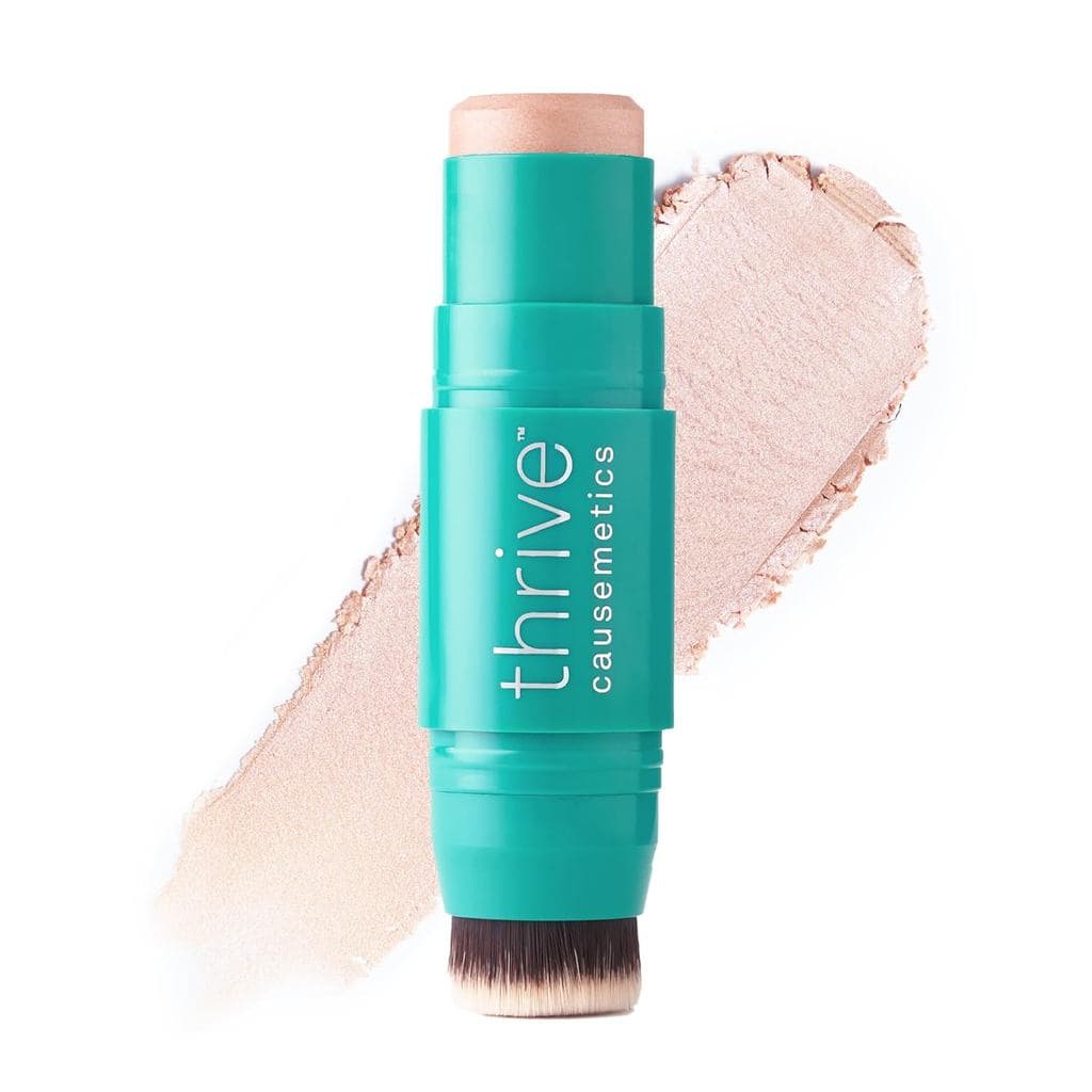 Thrive Causemetics Triple Threat Color Stick: Bastão Iluminador em Creme, contém Vitamina E, óleo de onagra, fórmula de