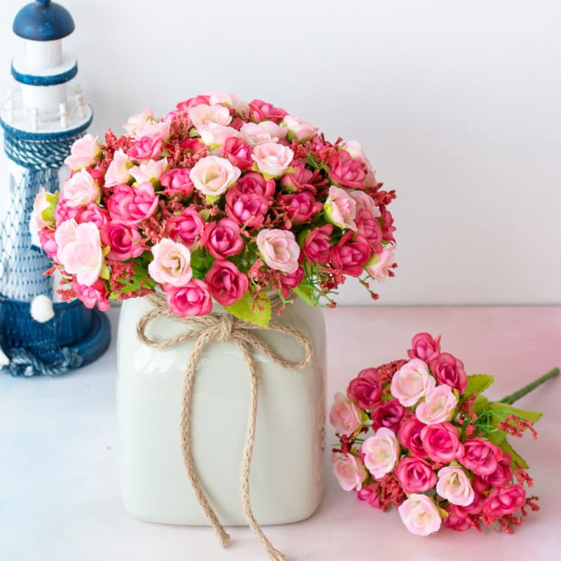 21 rosas de diamante simulação rosas buquês artificiais decoração para casa adereços fotográficos