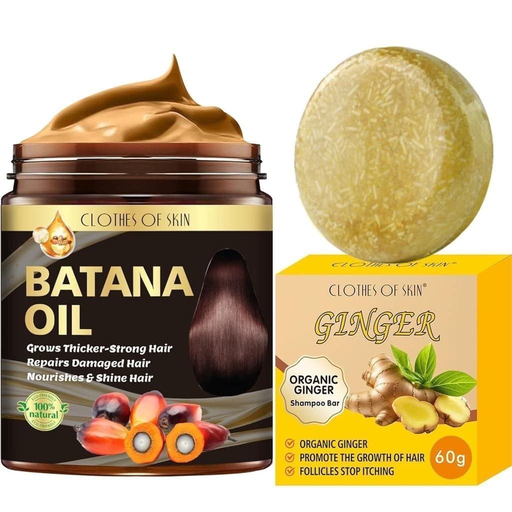 Barra de Shampoo para Cuidado Capilar com Batana e Gengibre, a Batana original promove o crescimento capilar, a Barra de