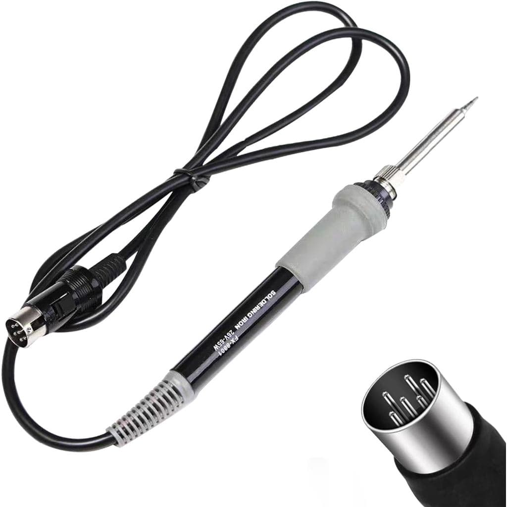 Cabo de Reposição para Ferro de Solda FX-8801, Ferro de Solda de 6 Pinos para Estação de Solda HAKKO FX-888D FX-888 26V