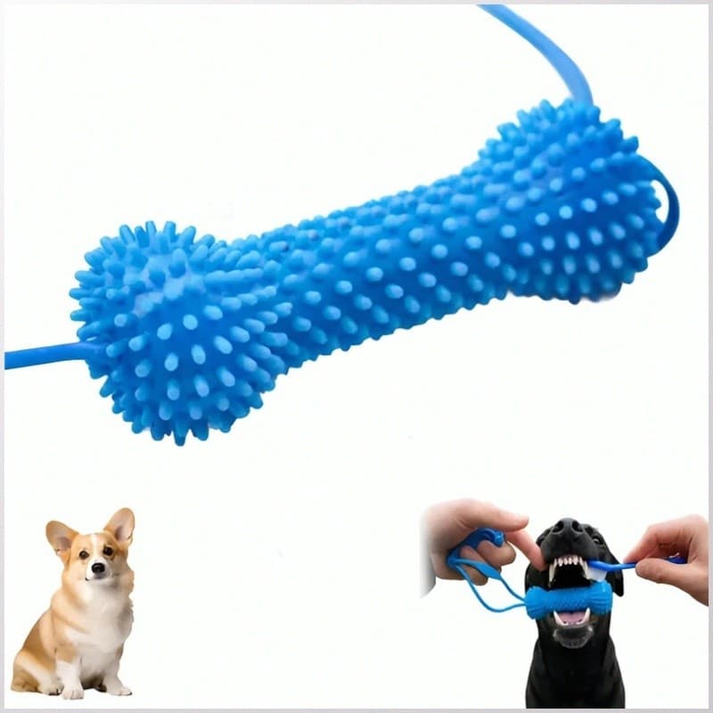 [Limpeza Eficiente] Escova de dentes para animais de estimação com cabo para facilitar a escovação. Higiene/Cão/Mastigar
