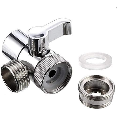 Válvula Desviadora para Torneira de Pia de Cozinha e Banheiro DV09 com Aerador e Adaptador Rosqueado Macho para Conexão