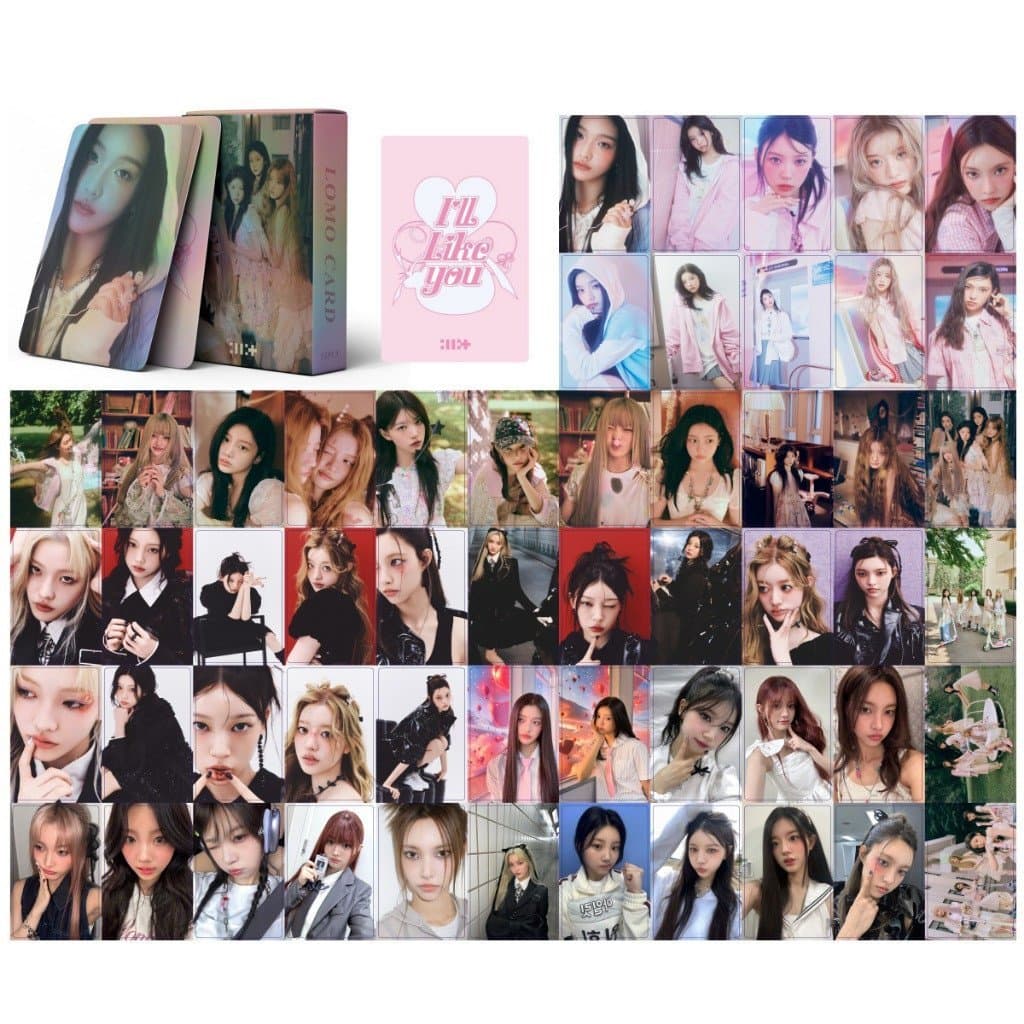 50-55pcs/box ILLIT Vou Gosta De Você Cartões Lomo Laser Holográfico SUPER REAL ME Álbum Photocards WONHEE Solo YUNAH MIN