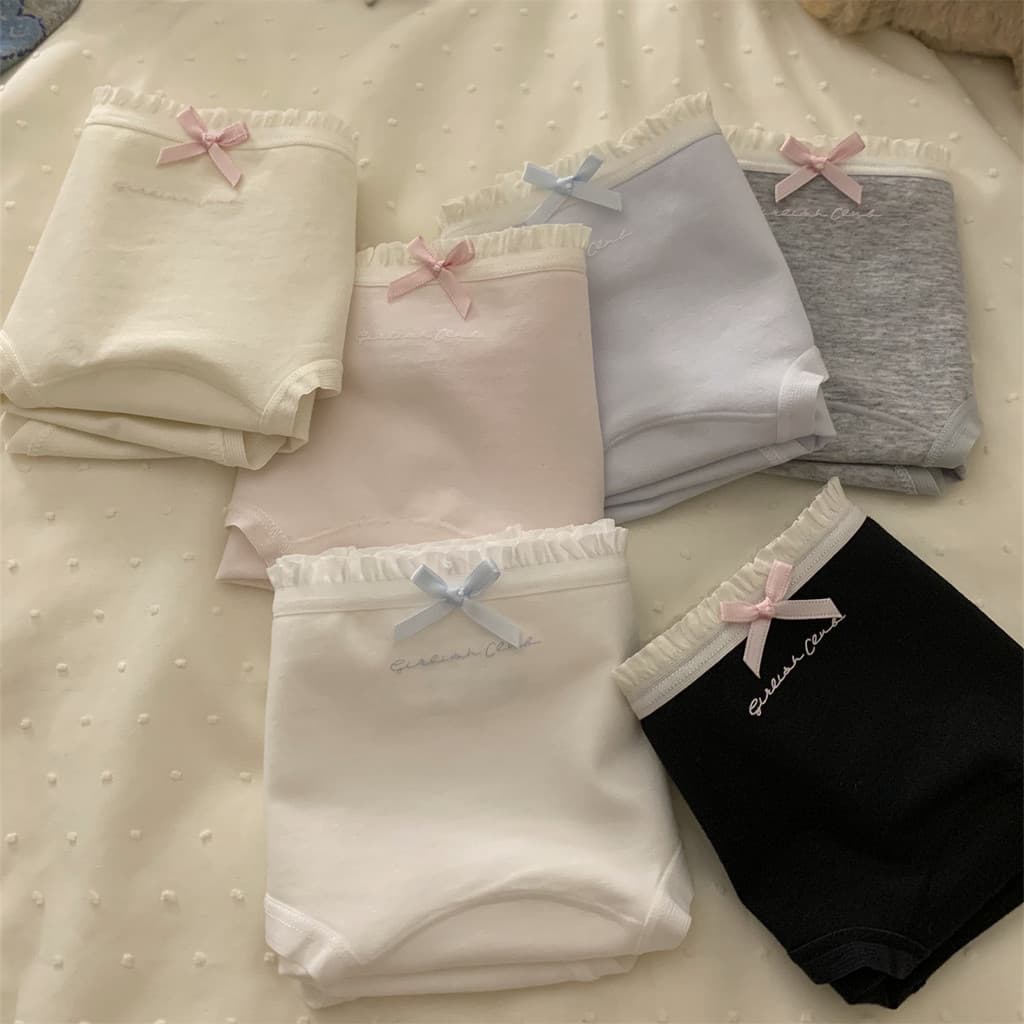 Produtos em estoque pronto Entrega no mesmo dia Cuecas macias de algodão de cintura média para meninas