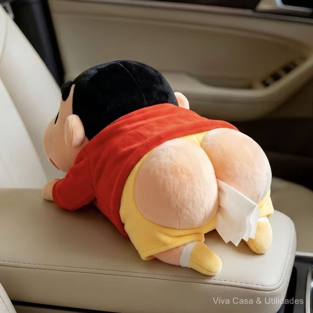 Promoção Imperdível no Brasil ⭐ Figura de Crayon Shin-chan deitado, decoração fofa para carro, ornamento interno para ca