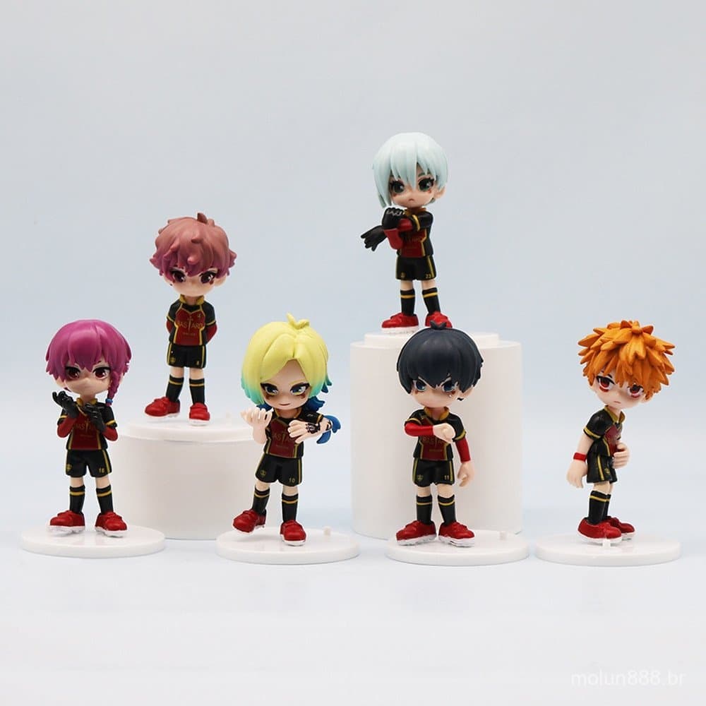 20256 Peças/Conjunto 9cm Anime Blue Lock Isagi Yoichi Nagi Seishiro Bachira Meguru Chigiri Hyoma Kunigami Rensuke Figura