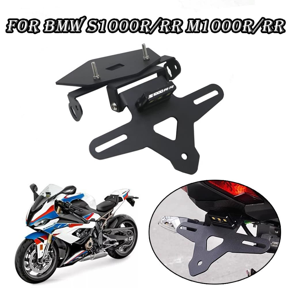 Para BMW S1000RR S1000R M1000RR M1000R 2019-2025 Número Dobrável Suporte Da Placa De Licença Fender Eliminador Curto Cau