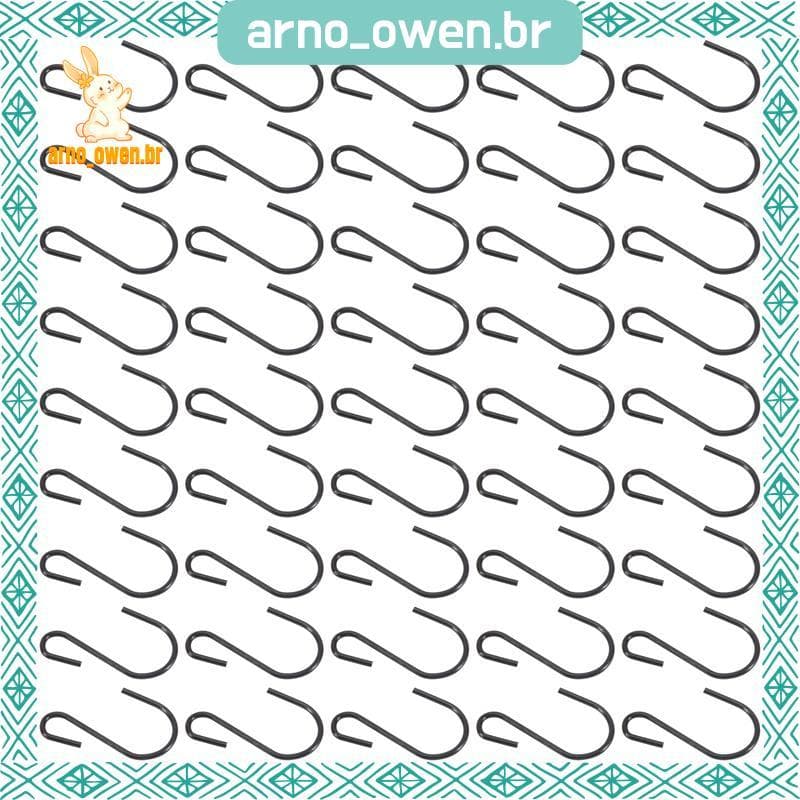 [arno_owen.br] 120 Unidades De 1 Polegada Para MINI Gancho Em Forma De S Pequeno Artesanato (Preto)