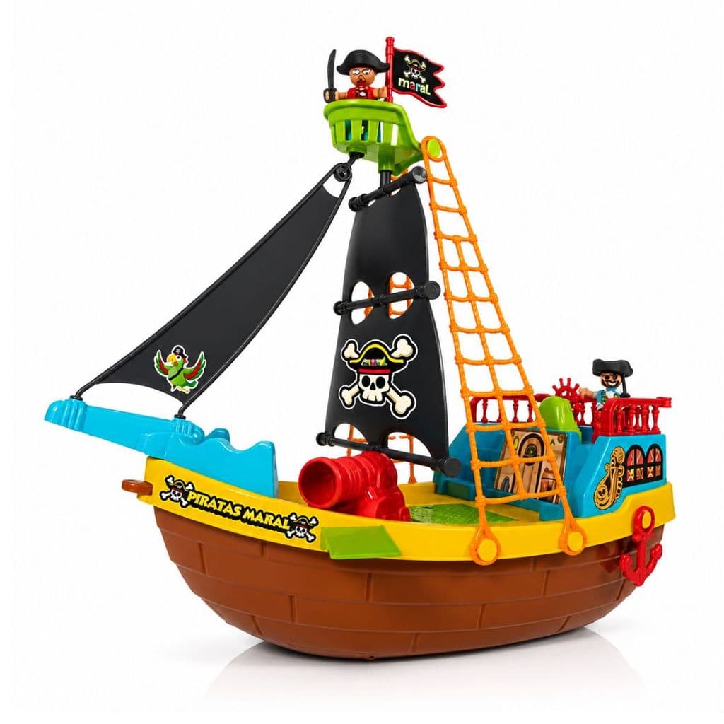 Barco Pirata Maral Brinquedo Infantil Flutua Na Água