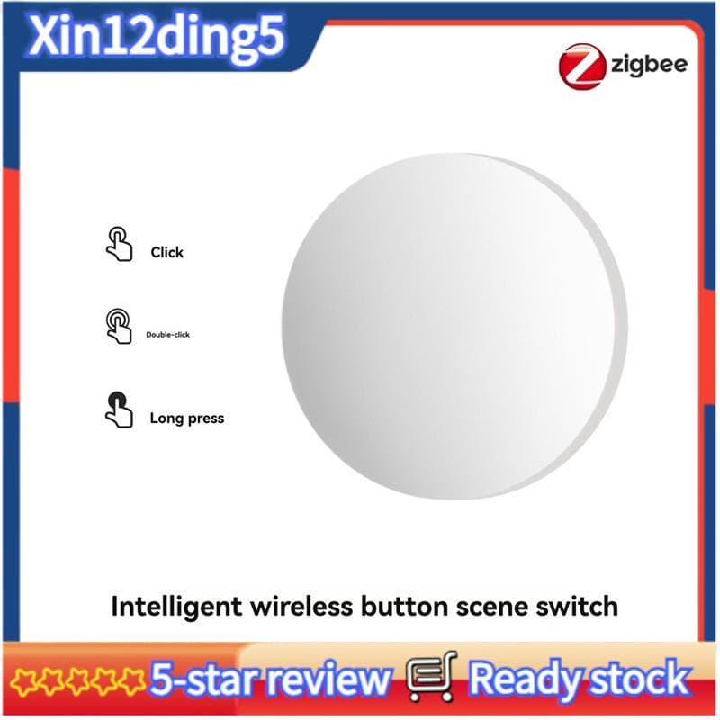 Botão De Interruptor De Cena Inteligente Sem Fio ZigBee Da Tuya Para Controle Remoto No Aplicativo Smart Life