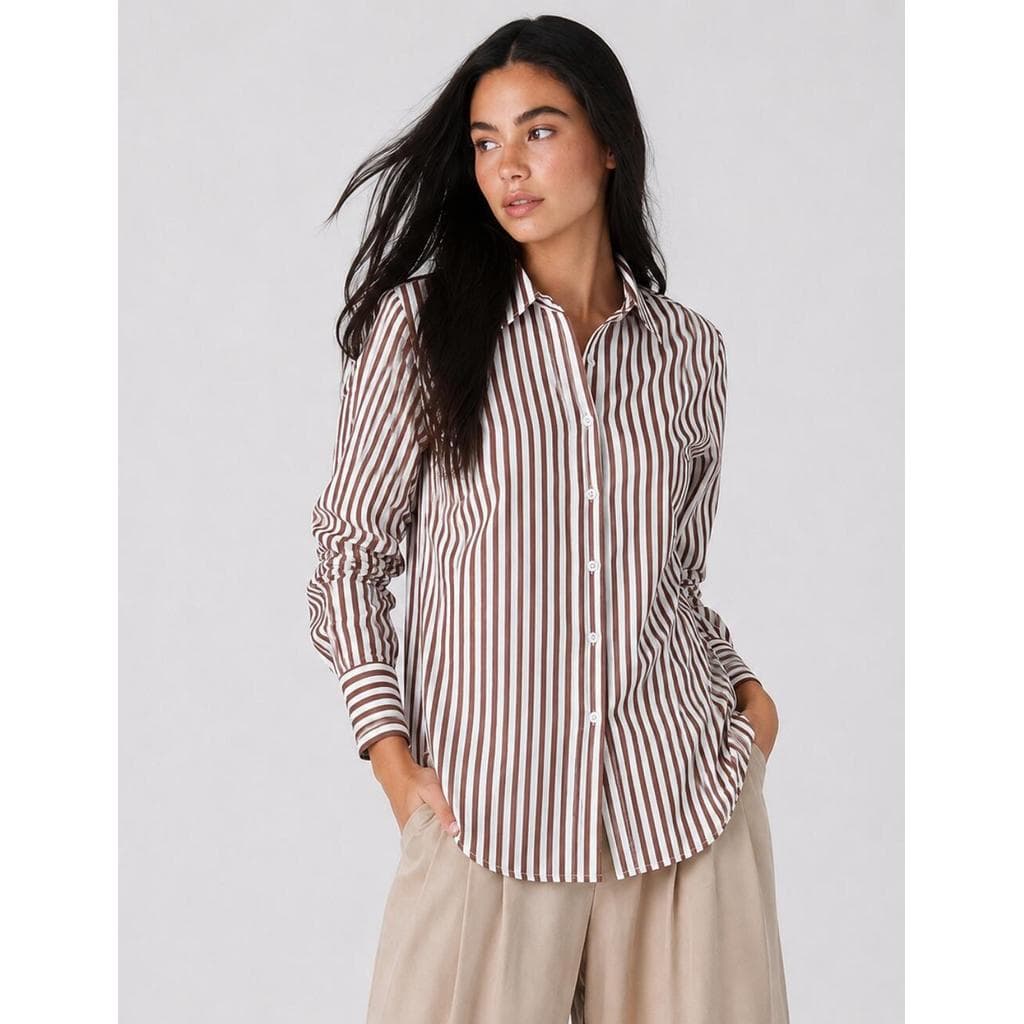 Camisão Listrado Manga Longa Salvatore