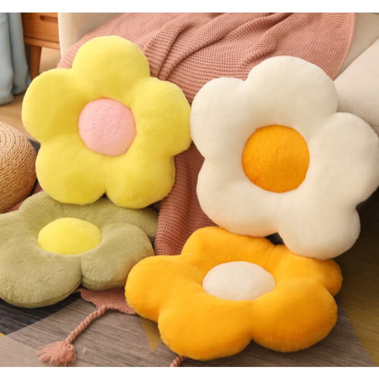 Almofada de Pelúcia Floral Ultra Macia | Multicor para Decoração de Casa e Bebê