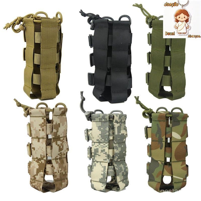 Tactical Bolsa Externa Para Garrafas De Água Molle Porta Escalada Caminhada Camping Sacos Ajustáveis
