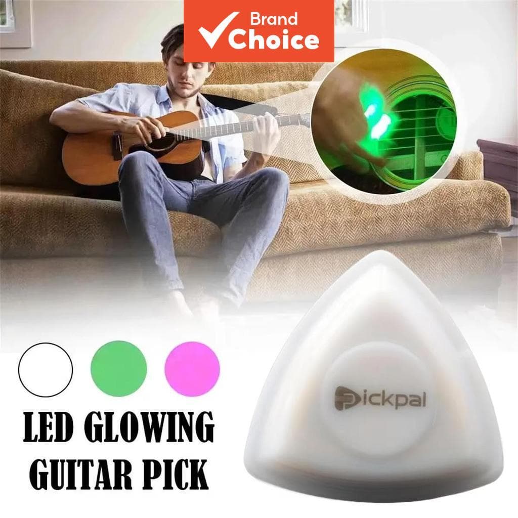 Palheta Luminosa Miwayer LED 1 unidade - Palhetas de Guitarra Elétrica ABS com Três Opções de Cores de Luz