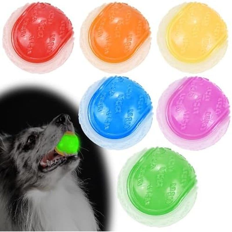 6 Peças De Bolas De Cachorro Estridentes , Brinquedos Para Cães Treinamento , De Bola Resistentes , Adequados Com Lançad