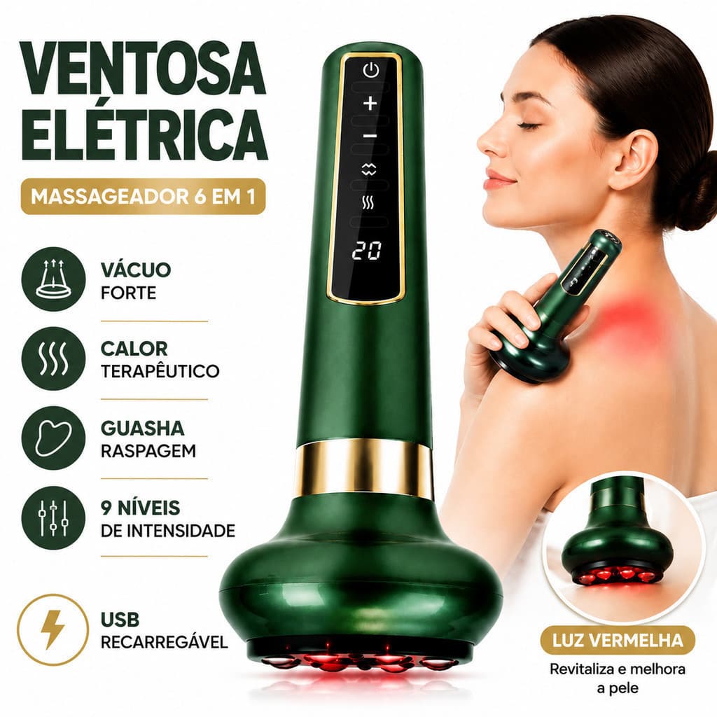 Massageador Elétrico De Ventosas A Vácuo-Gua Sha , Saúde E Beleza , Massagem De Raspagem Aquecida