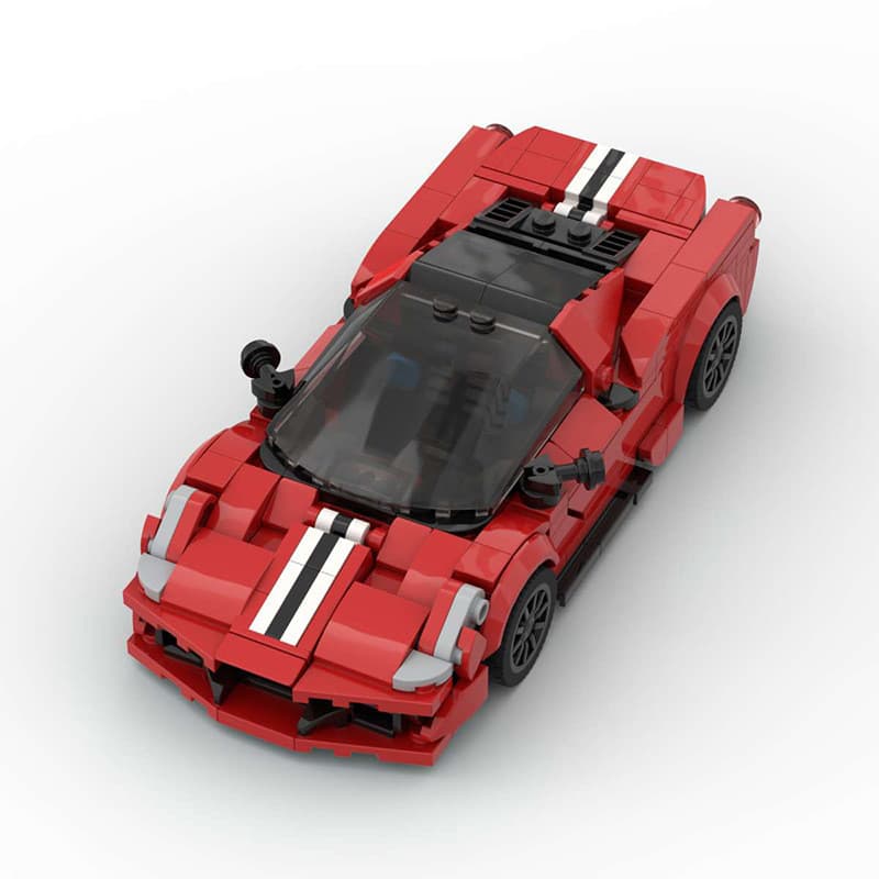 Blocos de Construção Compatíveis com Partículas Pequenas MOC488pista, Modelo de Carro de 8 Grades, Brinquedo com 348 Peç