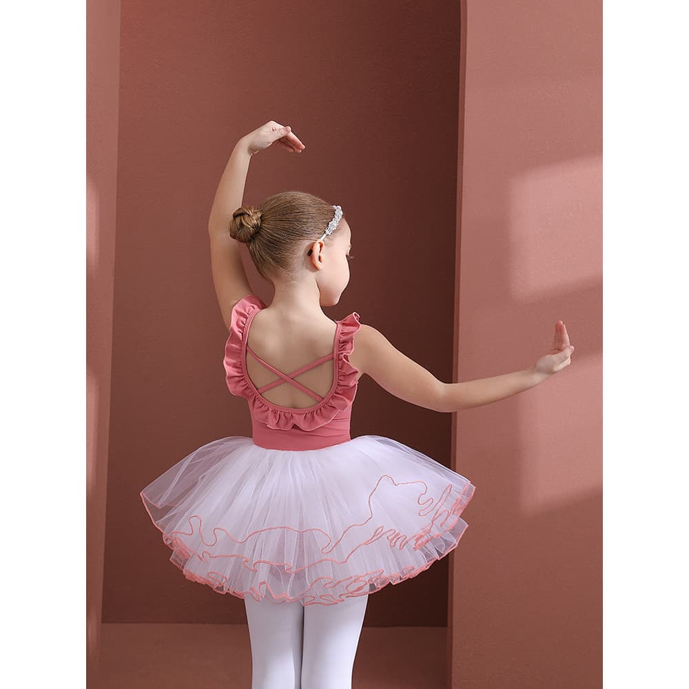 Traje de dança infantil verão novo estilo meninas prática traje puro algodão criança Ballet saia meninas dança saia prát