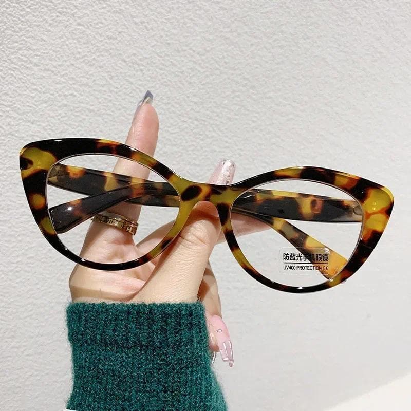 Moda Olho De Gato Anti Luz Azul Lente Plana Tendência Proteção Para Os Olhos Personalizado Retro Óculos Ópticos Design L