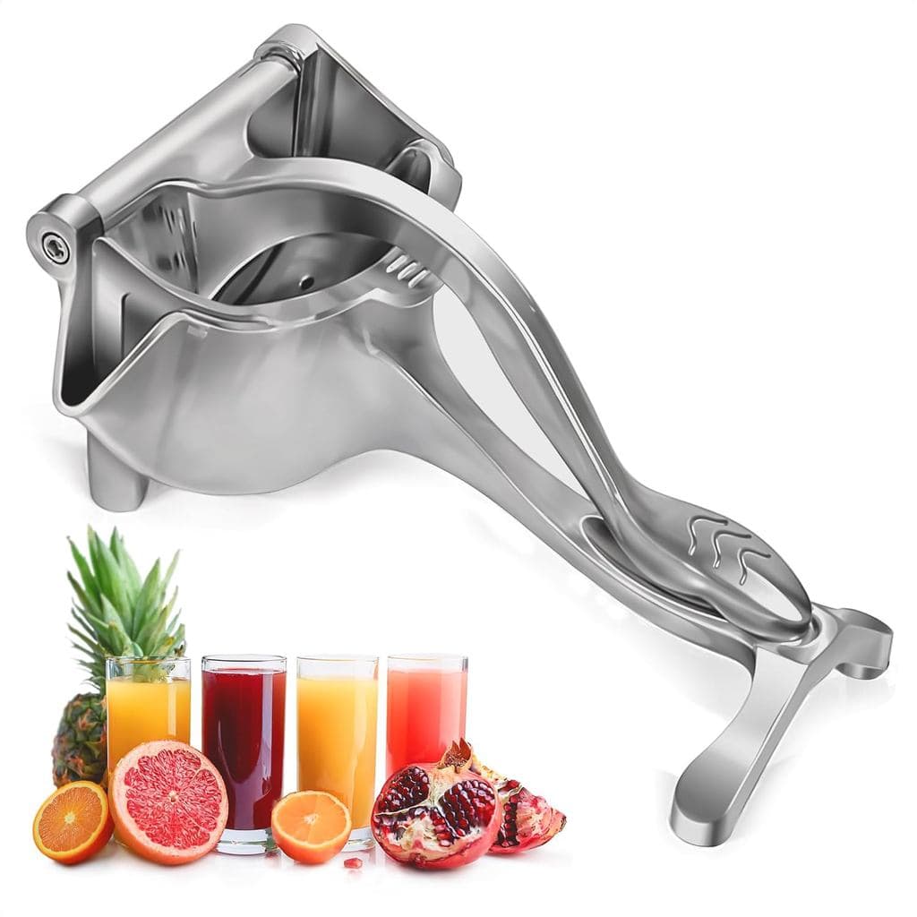 Espremedor de Frutas Manual em Liga de Alumínio - Espremedor Manual com Alça Ergonômica Antiderrapante, Fácil de Usar e
