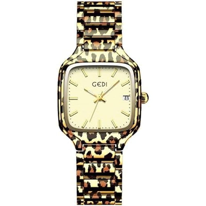 FANMIS Leopard Mulheres Relógios Minimalista Ultra-Fino Jelly Gel Senhoras Vestido Pulseira Relógio Analógico Quartzo To