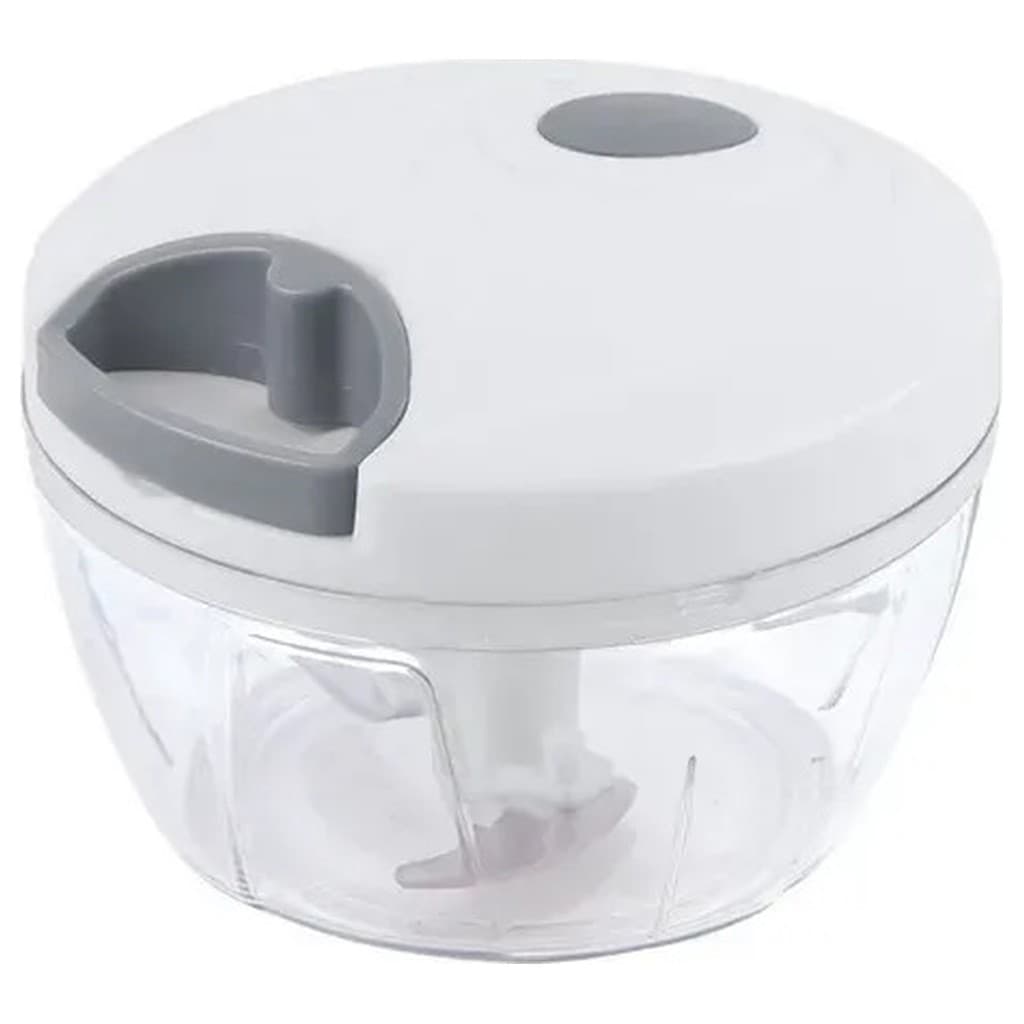 Mini Triturador Moedor Manual Alho Cebola Legumes Processador 500ml 3 Lâminas Aço Inox Plástico China