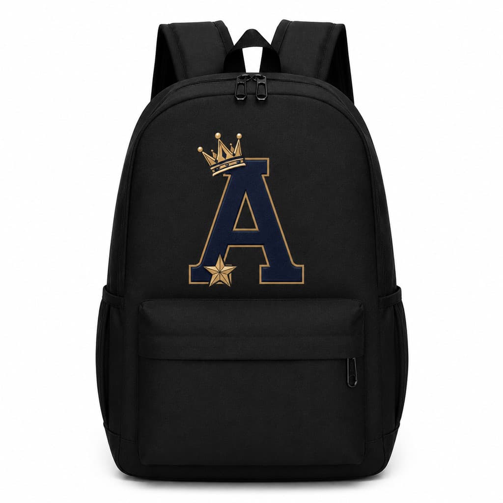 Mochila Personalizada Letra Masculina Escola Trabalho Faculdade Reforçada Notebook