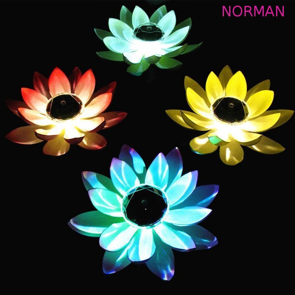 Lâmpada De Lótus Artificial NORMAN , Interruptor Inteligente Com Detecção Automática , Solar Colorida ,