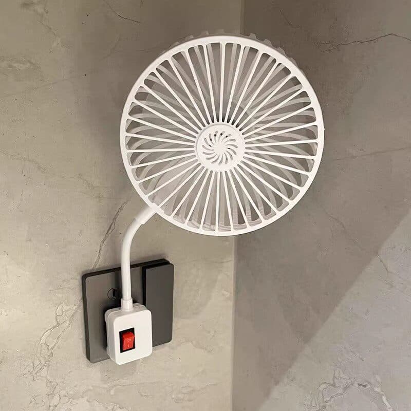2026 novo estilo cozinha pequeno ventilador de três plugues integrado doméstico dedicado Universal rotativo silencioso p