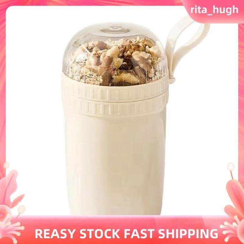 Copo De Café Da Manhã Portátil À Prova De Vazamentos 320ml/520ml Com Colher Para Iogurte , Salada , Cereal 520ml