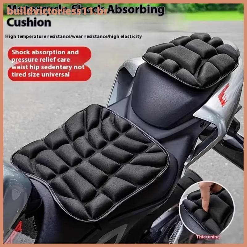 BDVT 2PCS Almofada De Assento De Motocicleta Em Gel 3D-Absorvente De Choque Respirável Universal BR