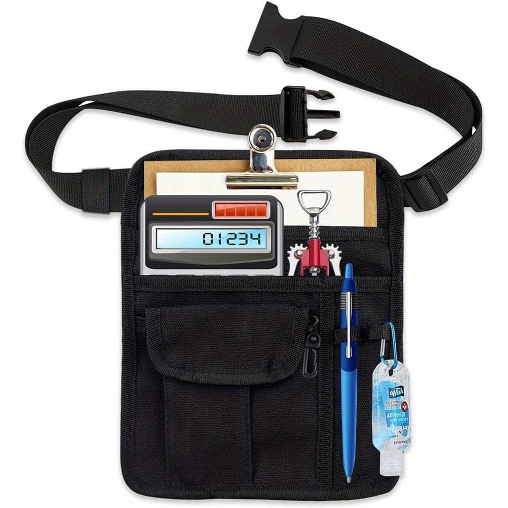 Bolsa de Cintura para Servidores, Porta-Recibos de Trabalho com 5 Bolsos, Bolsa de Cintura para Garçons para Restaurante
