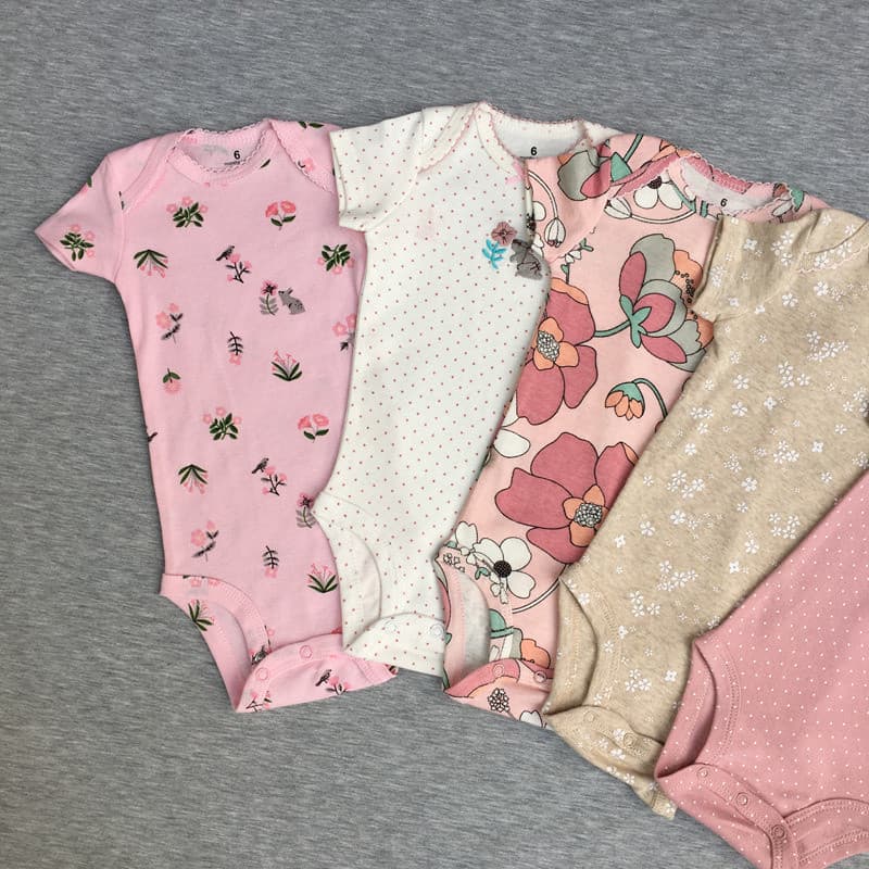 Body infantil feminino Carters / Roupa infantil feminina Carters / Body para bebê / Body infantil de manga curta Carters