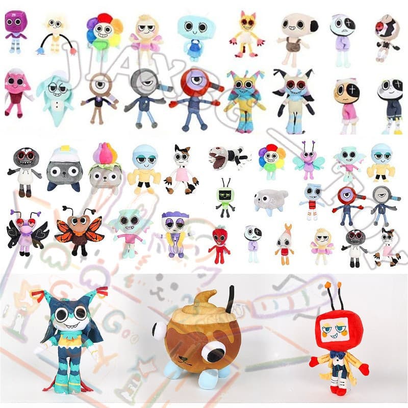 Dandy World Brinquedo de Pelúcia Super Macio Boneca Infantil Brinquedo de Jogo Periférico Fofo Presente de Natal 3ERQ