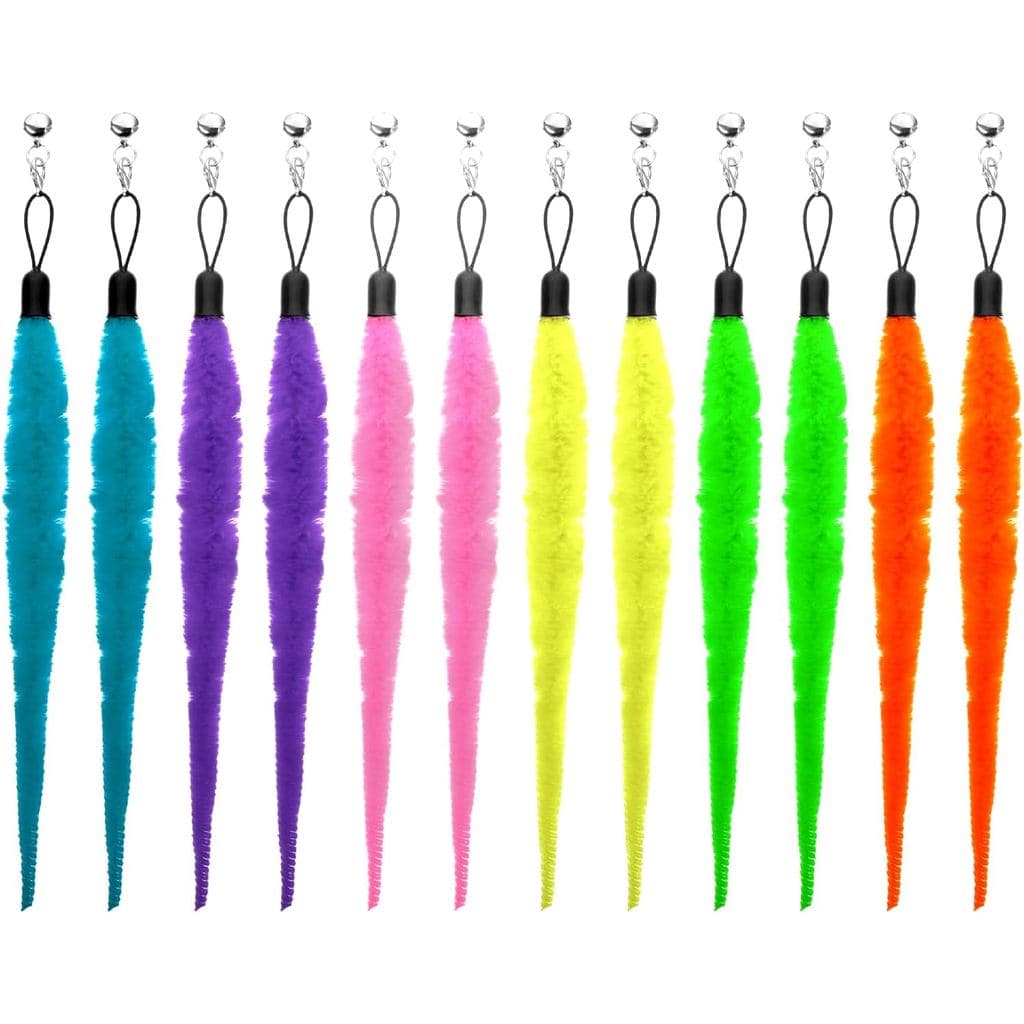 Refis de Verme para Varinha de Gato, 12 Peças de Acessórios para Varinha de Gato, Brinquedo Interativo para Gatinhos, Su