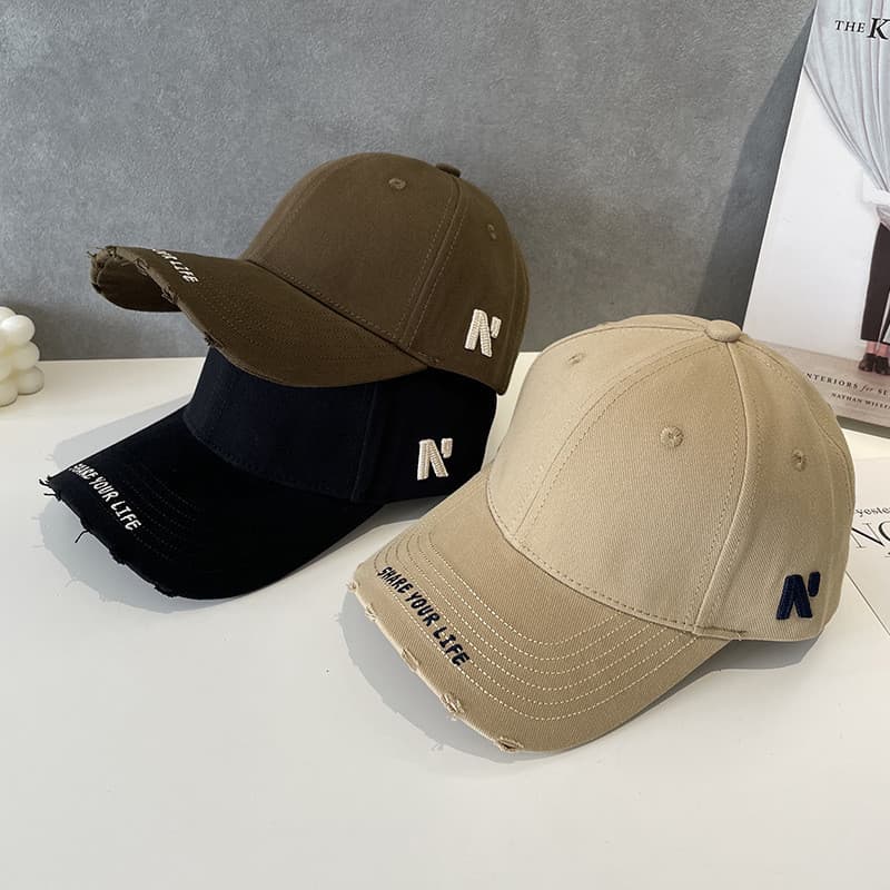 Boné de beisebol exclusivo com letras laterais, masculino, feminino, outono, moda, legal, aba pequena, Top duro, boné de