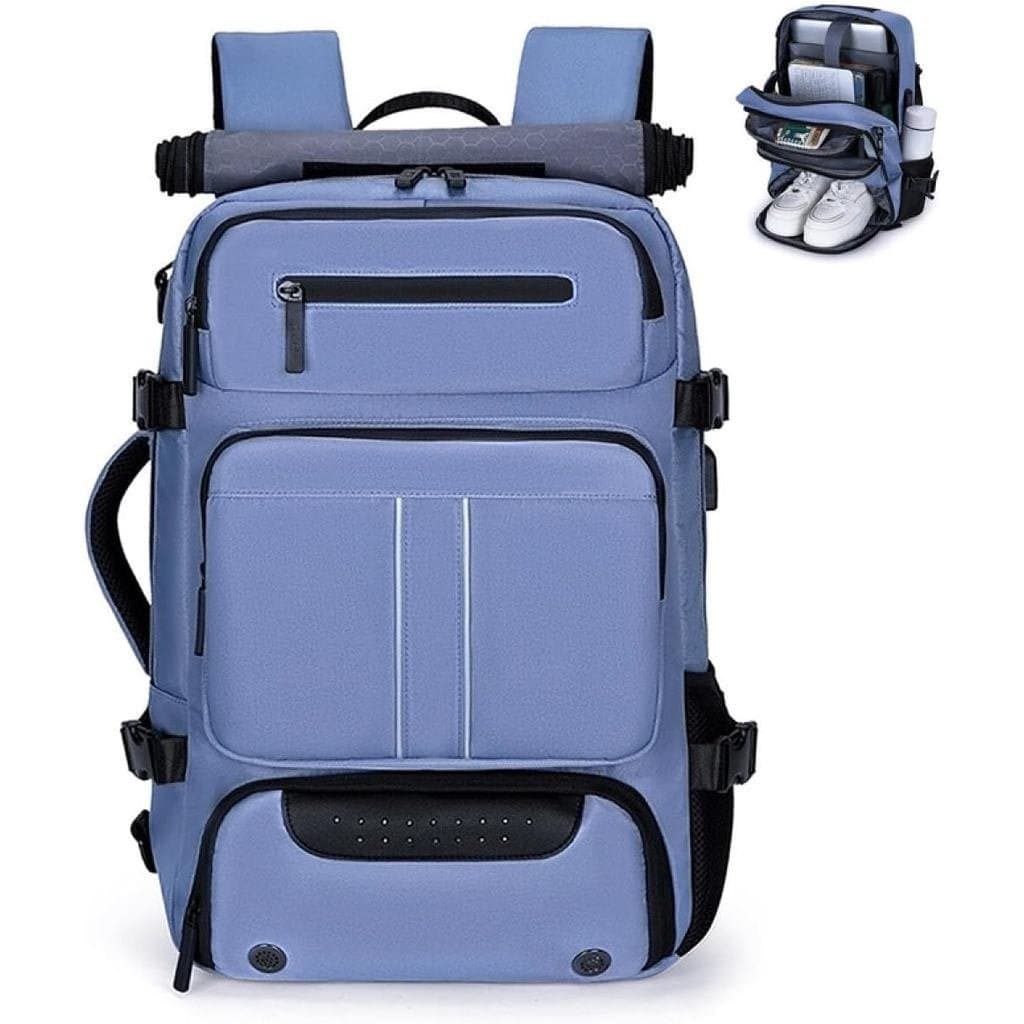 Mochila de Viagem, Mochila com Compartimento para Sapatos, Mochila Universitária, Mochila Escolar para Laptop de 16 Pole