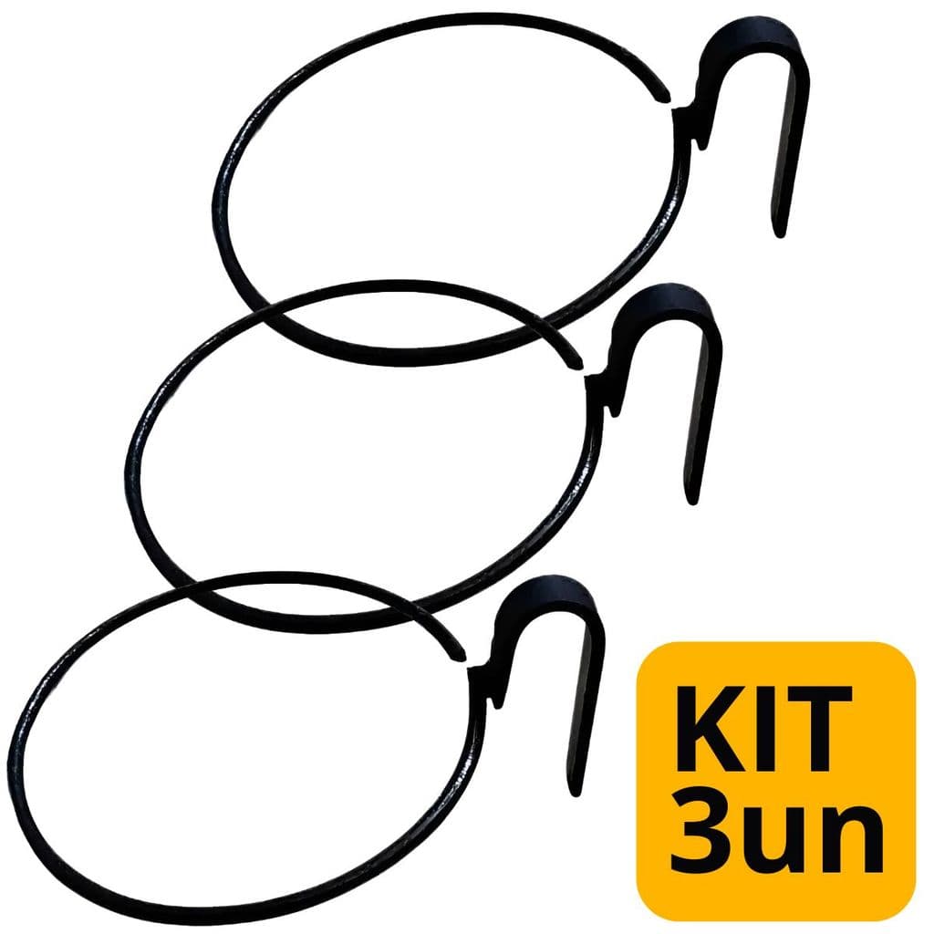 Suporte de Flores com Argola Ajustável 9 cm - Kit 3 unidades Ideal para Jardinagem
