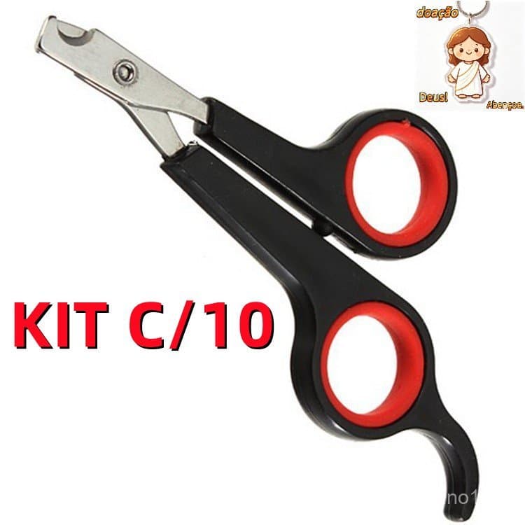 Kit C/10  Tesoura De Unha Pet  Profissional, Tesoura Cortador De Unha De Cachorros