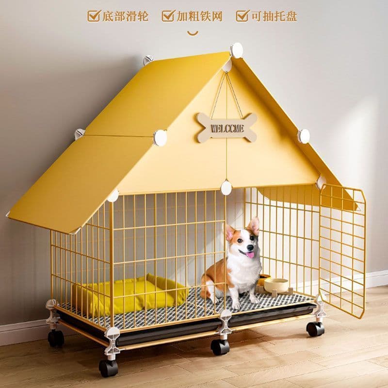 Gaiola para cães adequada para cães pequenos, casa para cães, banheiro interno, casa para cachorros